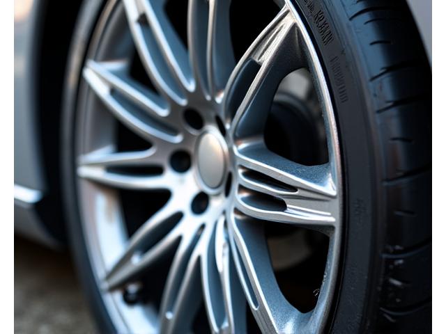 Gros plan sur des jantes de Mercedes-Benz impeccables et brillantes