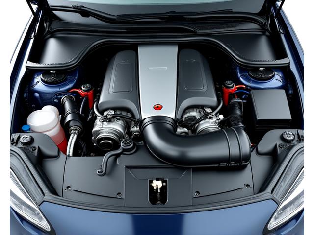 Moteur de voiture nettoyé et détaillé